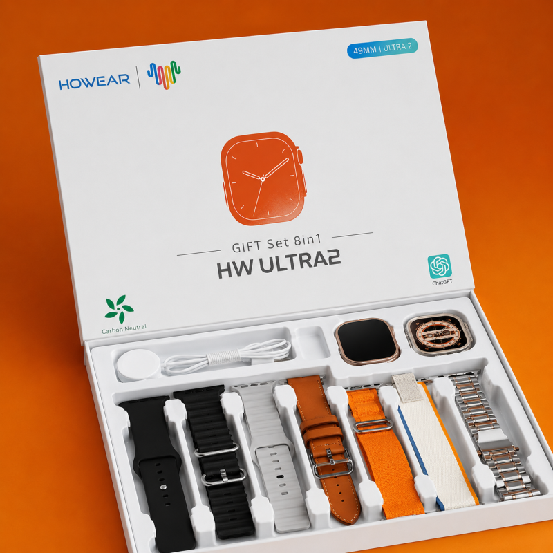 Smartwatch Howear Hw Ultra2 4G 2/64gb 7 Pulseiras Android Amoled 2 Cameras Wifi - Imagem 4