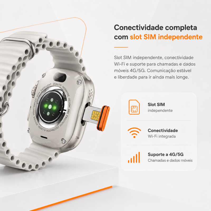 Smartwatch Howear Hw Ultra2 4G 2/64gb 7 Pulseiras Android Amoled 2 Cameras Wifi - Imagem 6