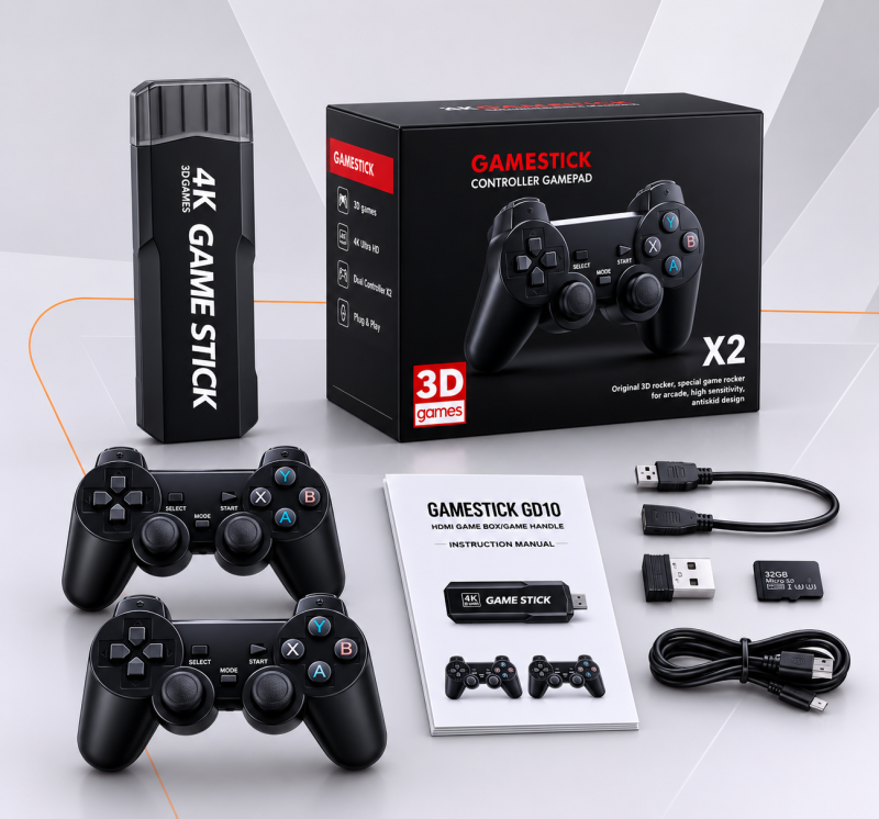 Game Stick 4K Retro Gd10 35.000 Jogos 2 Controles Sem Fio - Imagem 3