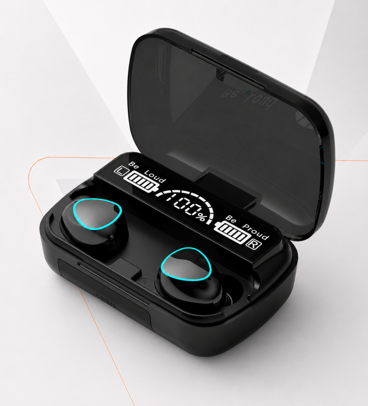 Fones de Ouvido Bluetooth TWS M10 com estojo de carregamento Digital