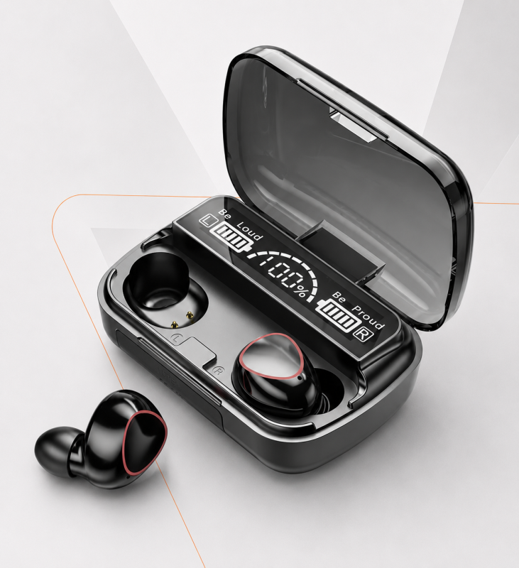 Fones de Ouvido Bluetooth TWS M10 com estojo de carregamento Digital - Imagem 2