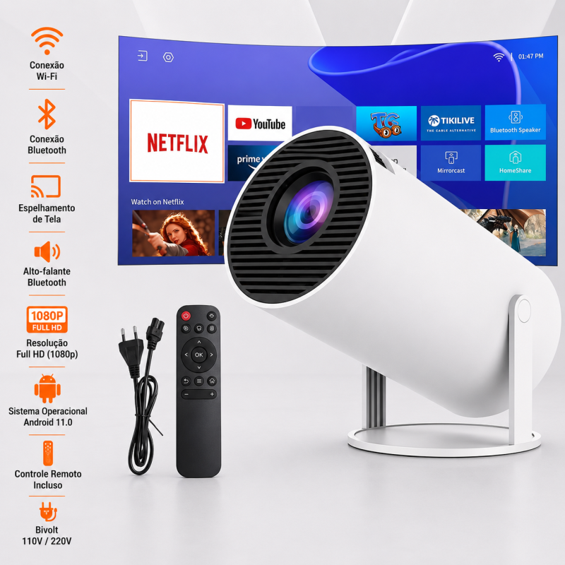 Projetor Hy300 Portátil Ultra HD 110v/220v - Imagem 4