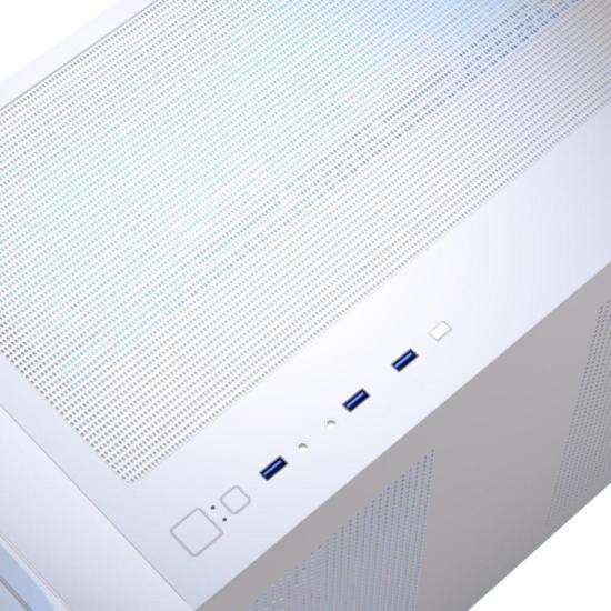 Gabinete Gamer Aerocool ATX P300C Branco Lateral Vidro - Imagem 5