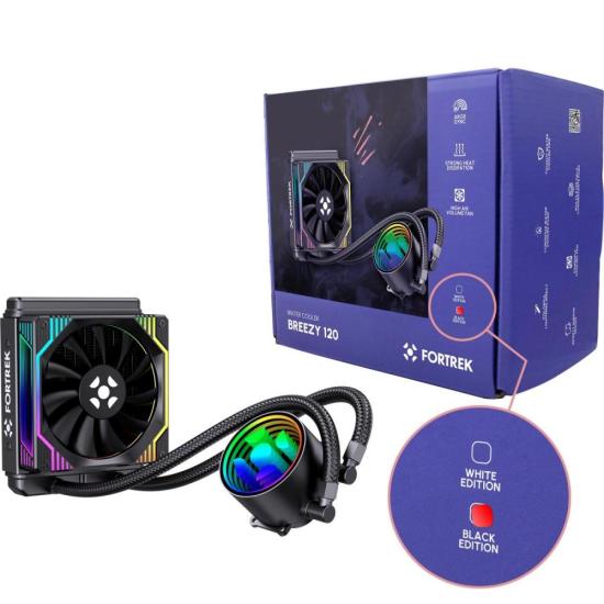 Water Cooler Fortrek Breezy 120 mm Fan Preto - Imagem 3