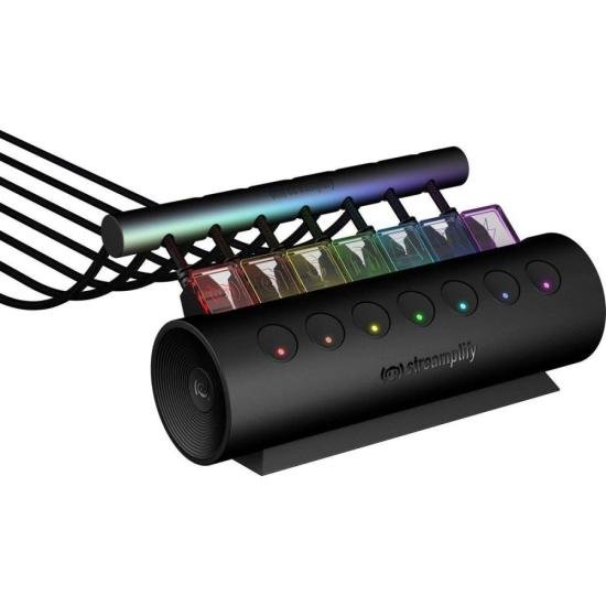 Hub USB 7 Portas 3.0 Streamplify Ctrl 7 Preto RGB - Imagem 3