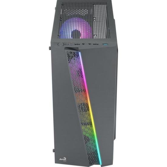 Gabinete Gamer Aerocool Blade Preto RGB Lateral Vidro - Imagem 3