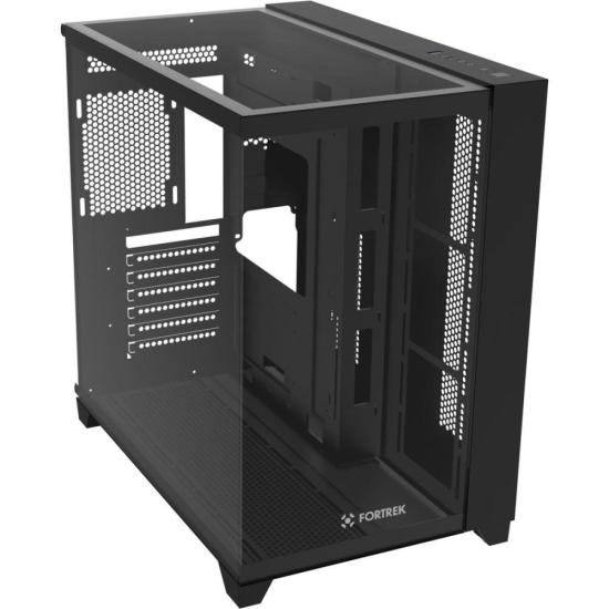 Gabinete Gamer Fortrek Clarity Full Glass Aquário Preto - Imagem 2