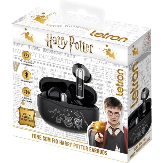 Fone de Ouvido Bluetooth Letron Harry Potter Preto - Imagem 3