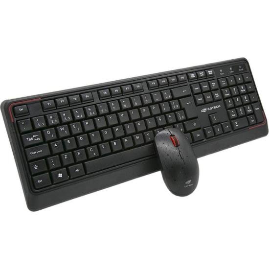 Kit Teclado e Mouse Sem Fio C3Tech W70BK Preto - Imagem 3