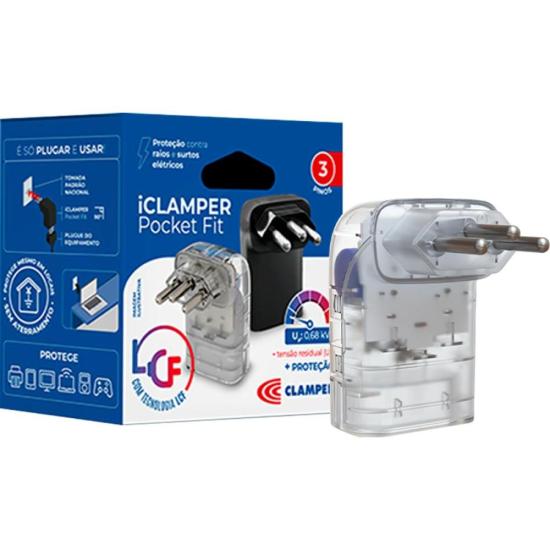 Protetor Contra Surtos DPS 3P 20A Pocket Fit Clamper Transparente - Imagem 5