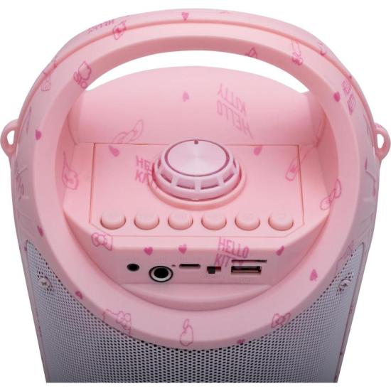 Caixa de Som Com Microfone Letron Hello Kitty 60w Rosa - Imagem 4