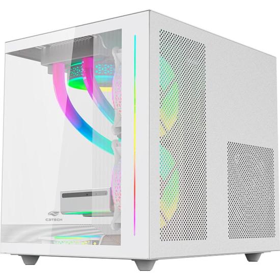 Gabinete Gamer C3Tech Aquarius MT-G810 Sem Fans Branco - Imagem 2