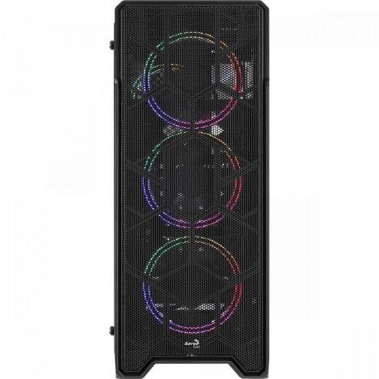 Gabinete Gamer Aerocool Ore Saturn Preto RGB Lateral Acrílico - Imagem 4