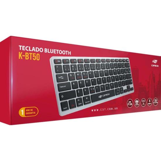 Teclado C3Tech K-BT50BK Bluetooth Recarregável - Imagem 4