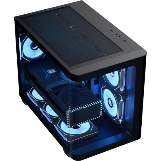 Gabinete Gamer Aerocool ATX P300C Preto Lateral Vidro - Imagem 3