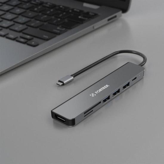 Hub USB-C 7 Portas Fortrek DC75 - Imagem 2
