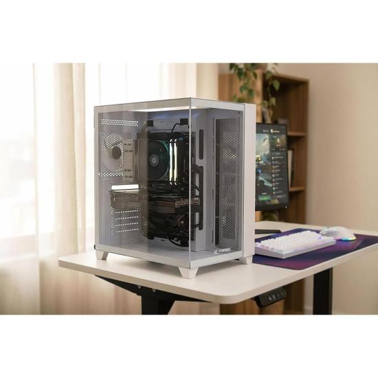 Gabinete Gamer Fortrek Clarity Full Glass Aquário Branco - Imagem 4