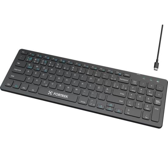 Teclado Sem Fio Office Fortrek KB11 Full Bluetooth Preto - Imagem 6