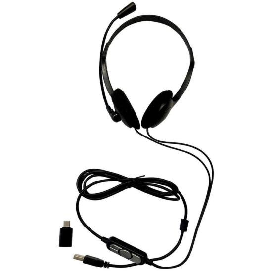 Headset Office Bright USB Com Adaptador USB-C - Imagem 2