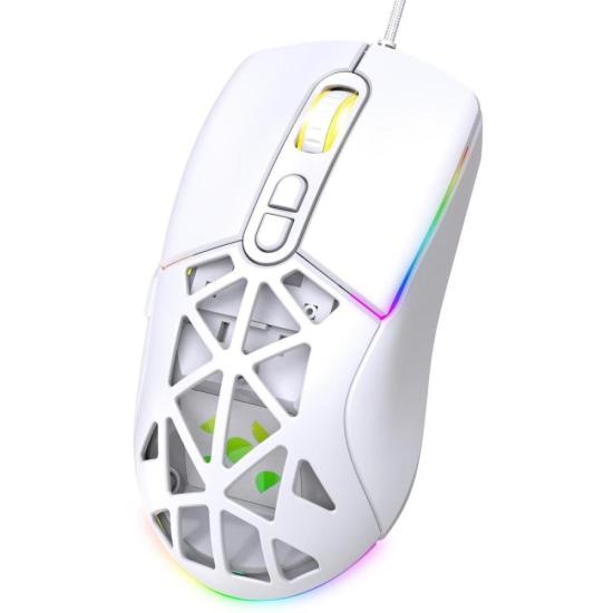 Mouse Gamer Com Fio Fortrek Striker Branco - Imagem 3