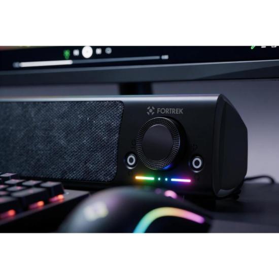 Soundbar Gamer Fortrek Sonar Com Fio Preta - Imagem 5