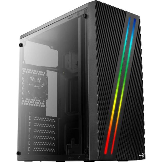 Gabinete Gamer Aerocool Streak Preto RGB Lateral Acrílico - Imagem 2