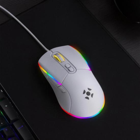 Mouse Gamer Com Fio Fortrek Striker Branco - Imagem 5