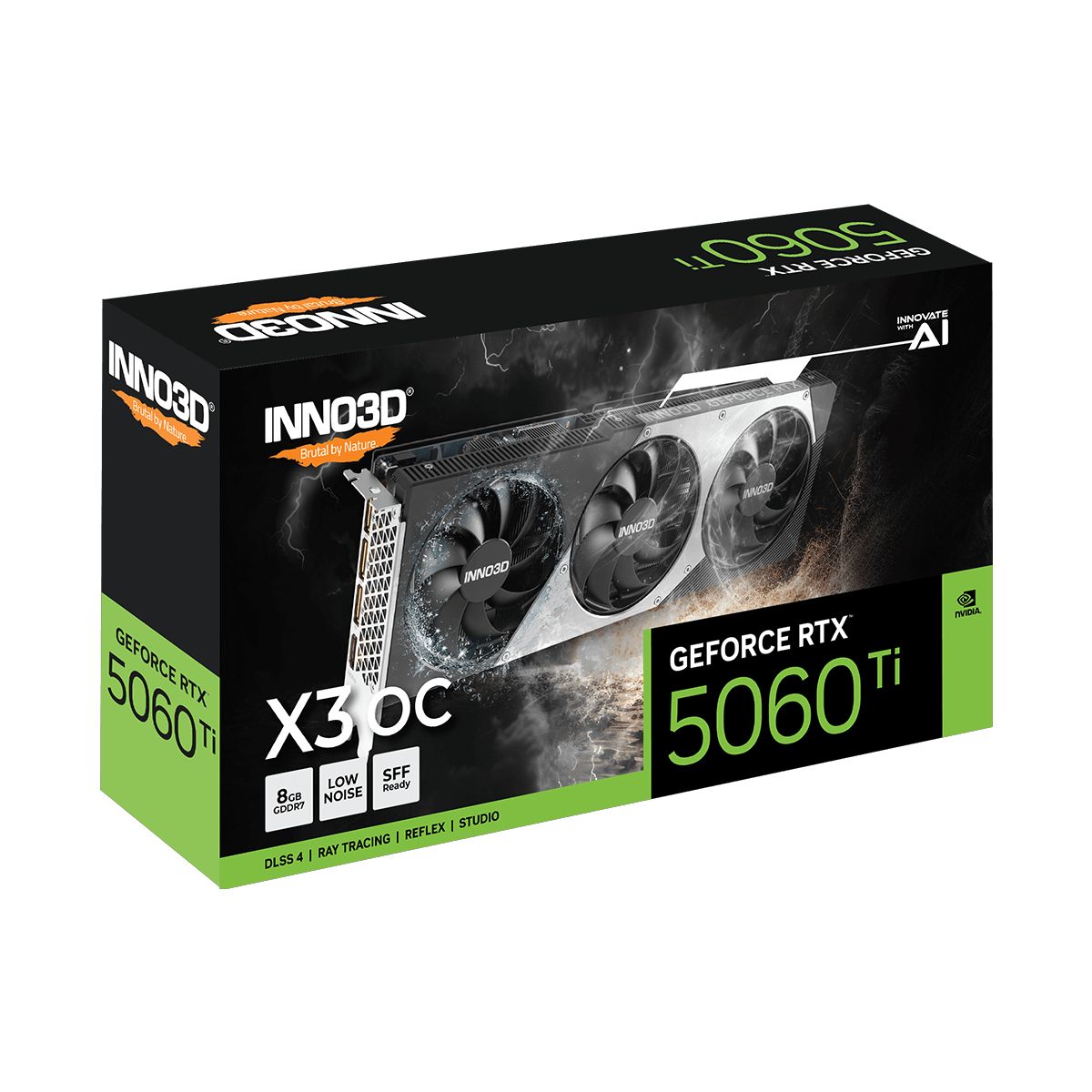Gpu Inno3d Geforce Rtx 5060 Ti 8gb 128bits Gddr7 X3 Oc N506t3-08d7x-193075l - Imagem 3