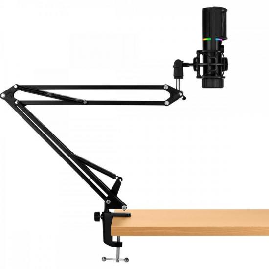 Microfone Gamer Streamplify Mic Arm Com Braço Flexível Preto RGB - Imagem 3