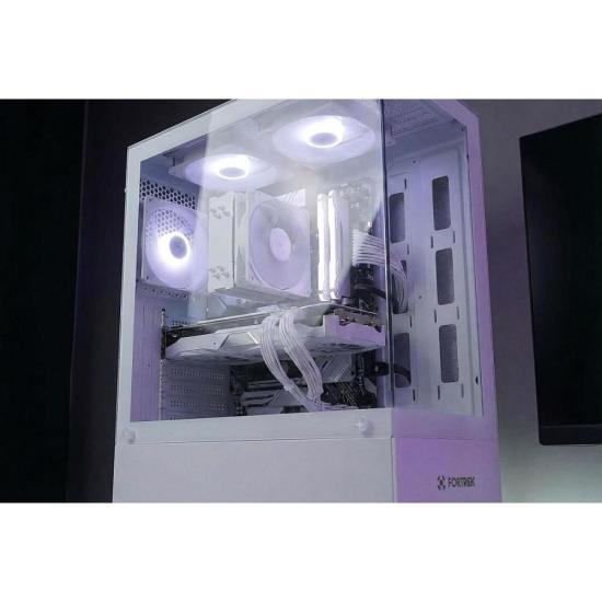 Gabinete Gamer Fortrek Crystal Mid Tower Branco - Imagem 6