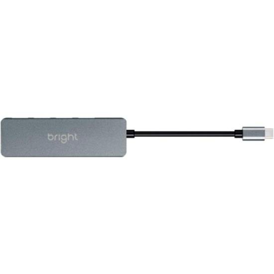 Hub USB 4 Portas Bright HB001 Tipo C 4k - Imagem 2