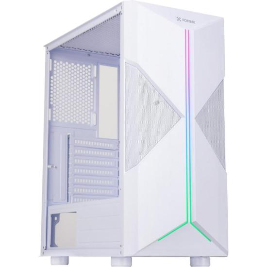Gabinete Gamer Fortrek Holt Mid Tower RGB Branco - Imagem 3