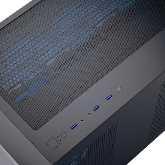 Gabinete Gamer Aerocool ATX P300C Preto Lateral Vidro - Imagem 4
