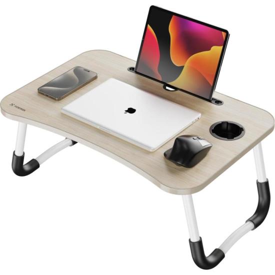 Mesa para Notebook Portátil Fortrek Lapdesk com Gaveta Embutida Madeira - Imagem 4