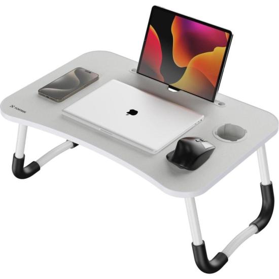 Mesa para Notebook Portátil Fortrek Lapdesk com Gaveta Embutida Branco - Imagem 5