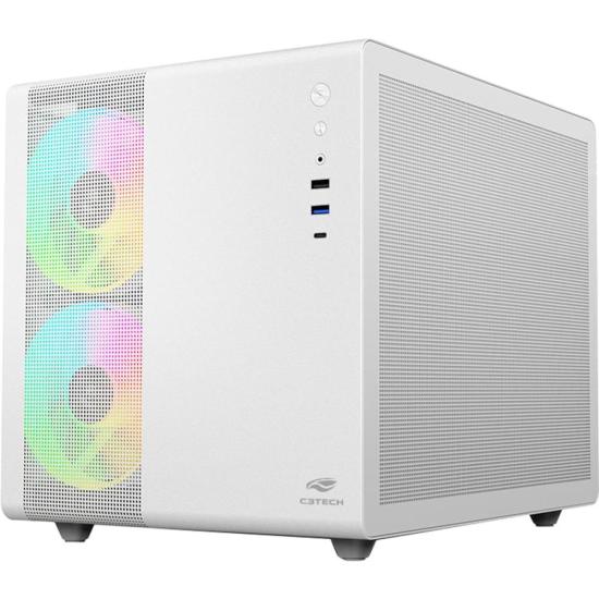 Gabinete Gamer C3Tech Aquarius MT-G710 Sem Fans Branco - Imagem 3