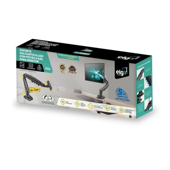 Suporte Para Monitor Articulado de Mesa 17-35" ELG F80N - Imagem 5