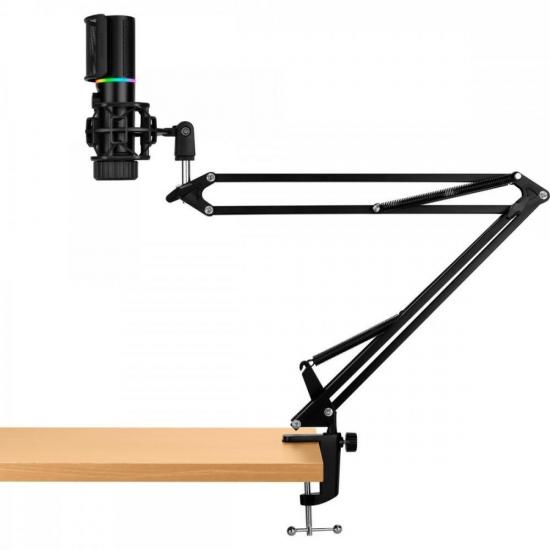 Microfone Gamer Streamplify Mic Arm Com Braço Flexível Preto RGB - Imagem 4
