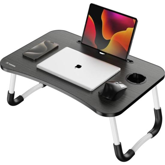 Mesa para Notebook Portátil Fortrek Lapdesk com Gaveta Embutida Preto - Imagem 5