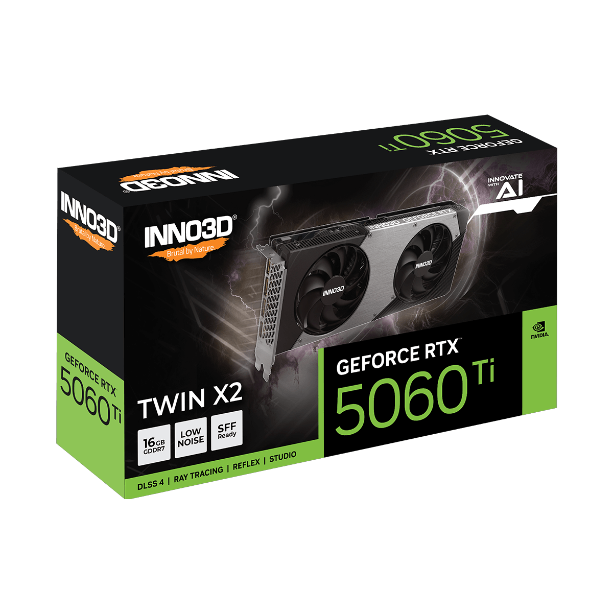 Gpu Inno3d Geforce Rtx 5060 Ti 16gb 128bits Gddr7 X2 N506t2-16d7-191073n - Imagem 3