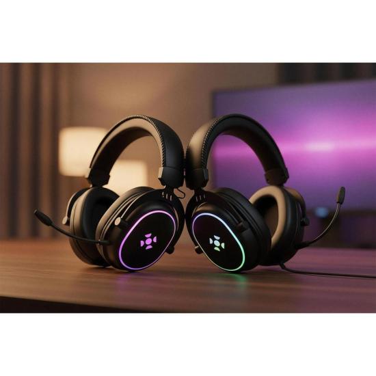 Headset Gamer Com Fio Fortrek Win Driver 50 mm Preto - Imagem 4