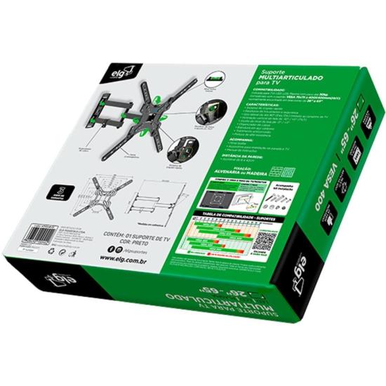 Suporte Para TV Multiarticulado ELG MT400AR-EX 26-65" Preto - Imagem 6