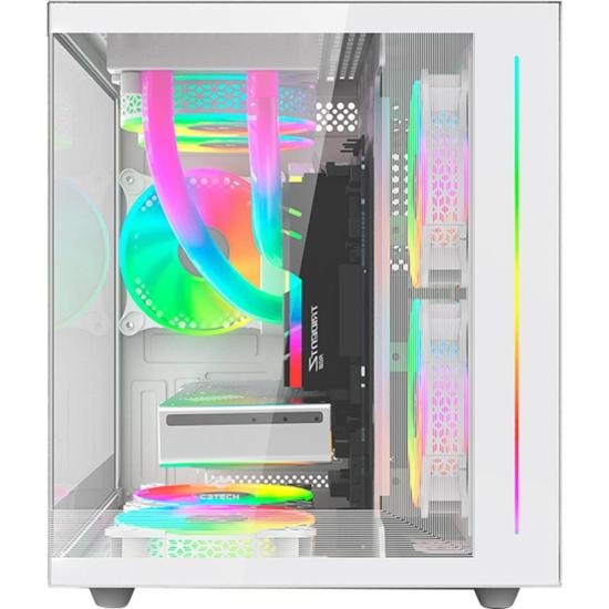 Gabinete Gamer C3Tech Aquarius MT-G810 Sem Fans Branco - Imagem 3