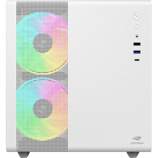 Gabinete Gamer C3Tech Aquarius MT-G710 Sem Fans Branco - Imagem 2