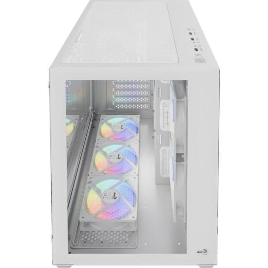 Gabinete Gamer Aerocool Dryft Mini Branco Com 6 fans ARGB Lateral Vidro - Imagem 4