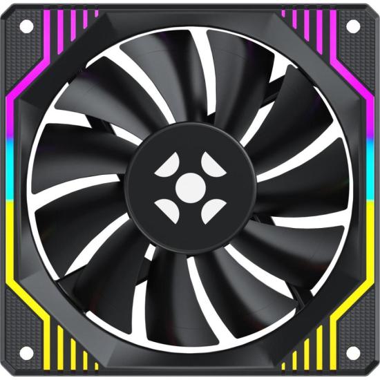 Kit Cooler Fan ARGB Fortrek Frosty Preto Com Controladora/Controle - Imagem 2