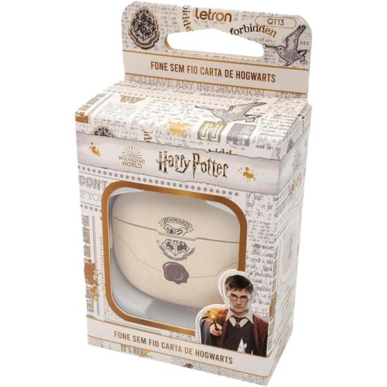 Fone de Ouvido Bluetooth Letron Harry Potter Branco - Imagem 5