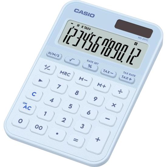 Calculadora de Mesa Casio MS20YC 12 Dígitos Azul - Imagem 2