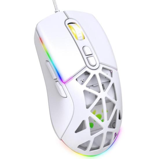 Mouse Gamer Com Fio Fortrek Striker Branco - Imagem 2