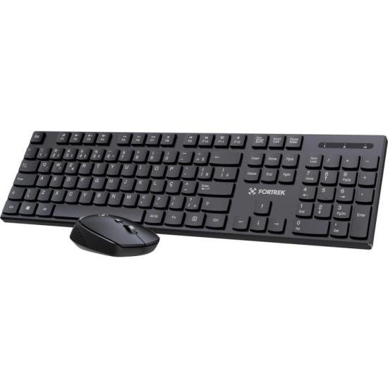 Kit Mouse e Teclado Fortrek CW11 Wireless Preto - Imagem 2